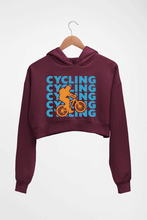 Load image into Gallery viewer, Cycling Crop HOODIE FOR WOMEN-Maroon-Ektarfa.online
