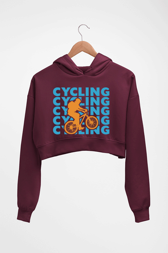 Cycling Crop HOODIE FOR WOMEN-Maroon-Ektarfa.online