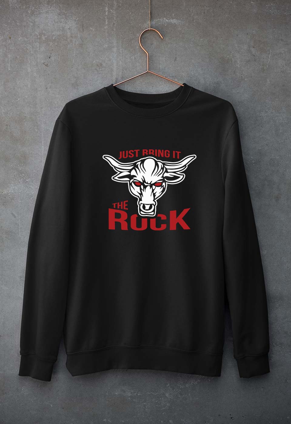 The Rock Unisex Sweatshirt for Men/Women-Black-Ektarfa.online