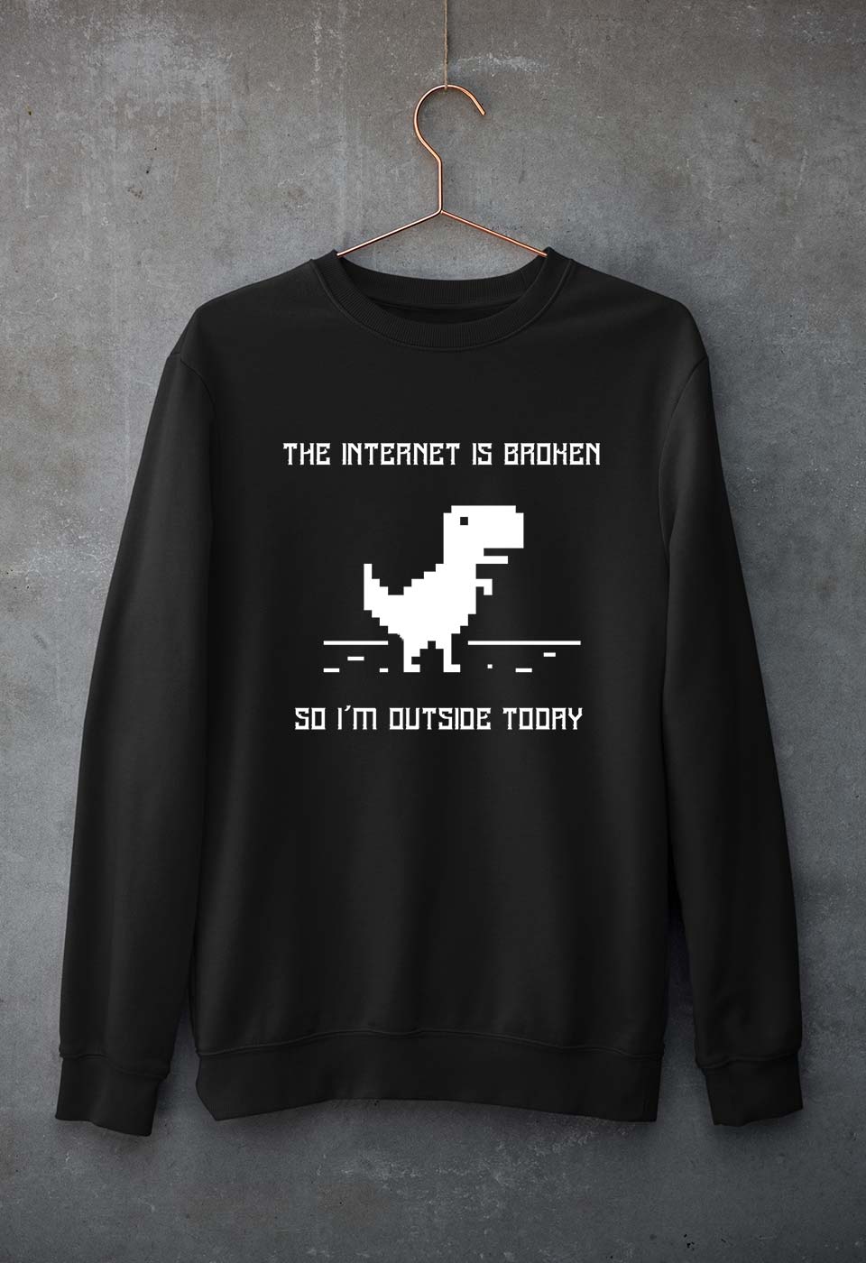 Internet Funny Unisex Sweatshirt for Men/Women-Black-Ektarfa.online
