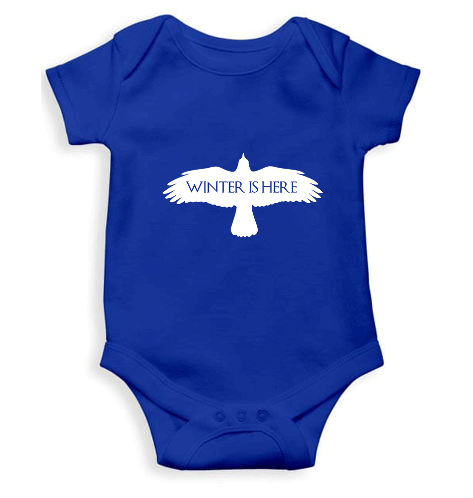 GOT Game Of Thrones Winter Is Here Kids Romper For Baby Boy/Girl-0-5 Months(18 Inches)-Royal Blue-Ektarfa.online