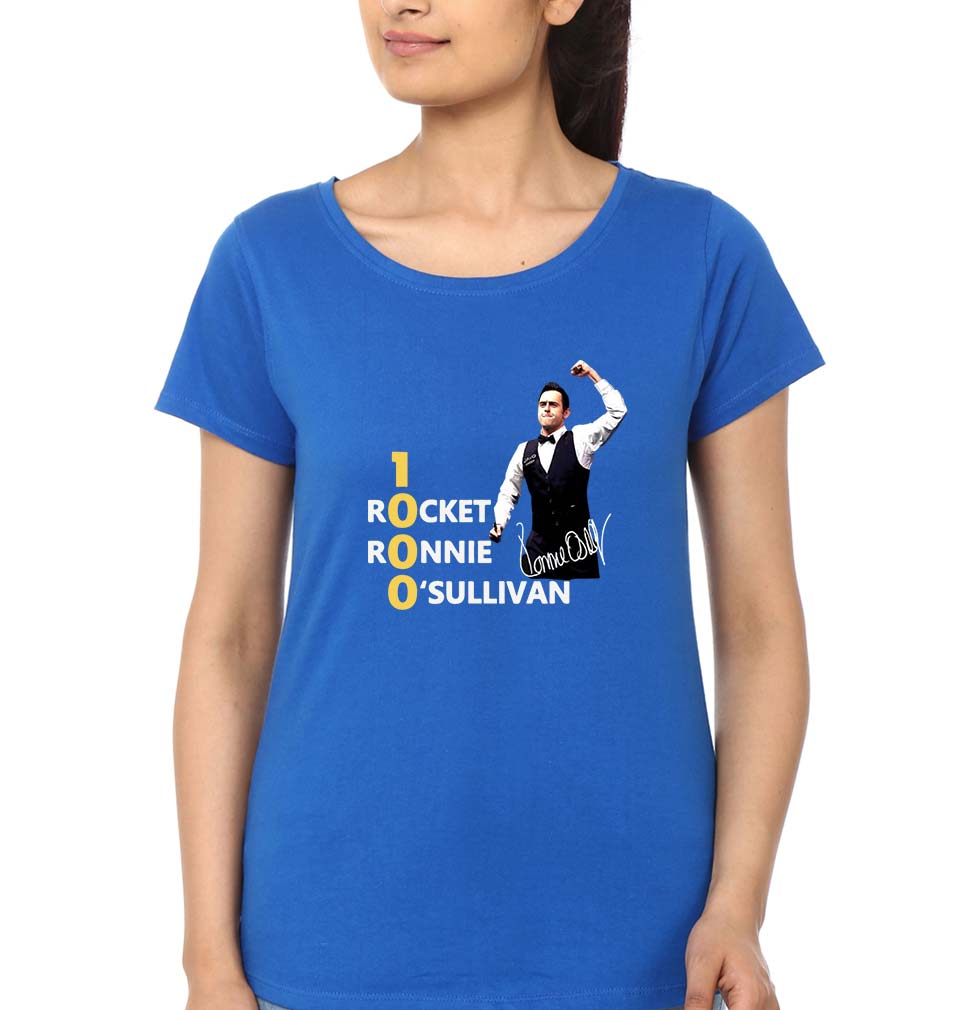 Ronnie O'Sullivan Snooker T-Shirt for Women-Royal Blue-Ektarfa.online