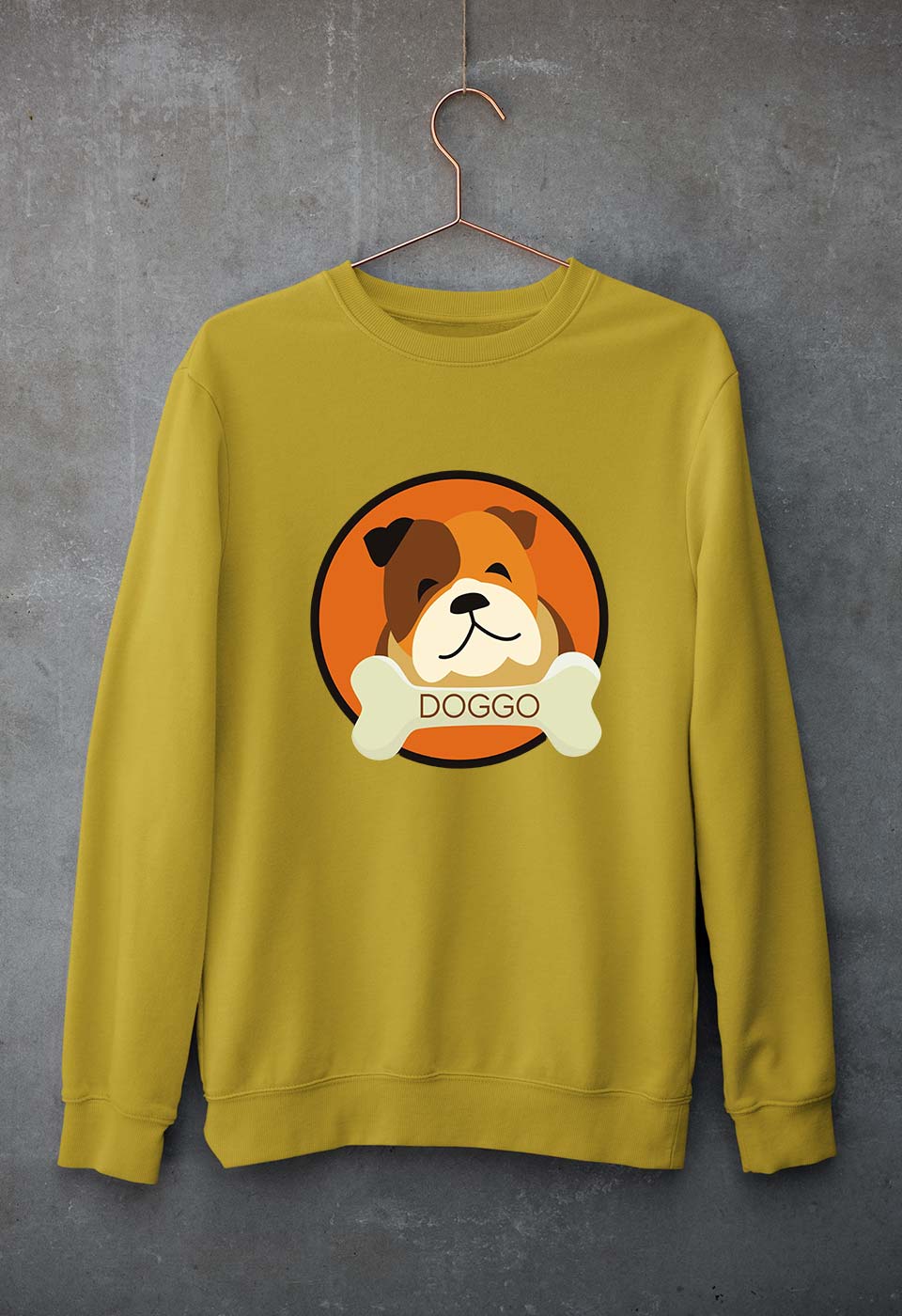Dog Unisex Sweatshirt for Men/Women-Mustard Yellow-Ektarfa.online