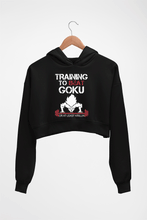 Load image into Gallery viewer, Goku Gym Crop HOODIE FOR WOMEN-Black-Ektarfa.online
