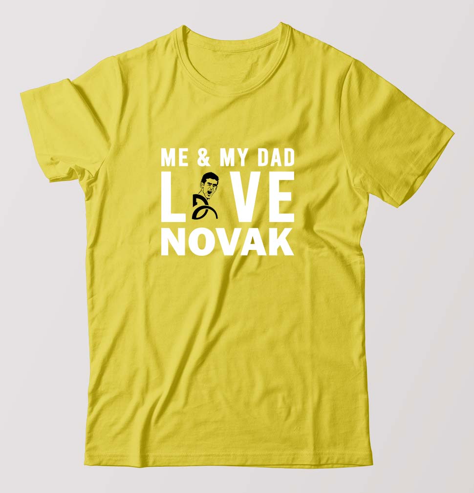 Love Novak Djokovic Tennis T-Shirt for Men-Yellow-Ektarfa.online