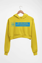 Load image into Gallery viewer, Bank of Maharashtra Crop HOODIE FOR WOMEN-Mustard Yellow-Ektarfa.online
