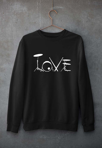 Love Drum Unisex Sweatshirt for Men/Women-Black-Ektarfa.online