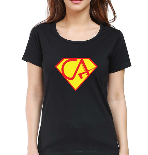 Chartered Accountants(CA) T-Shirt for Women-Black-Ektarfa.online