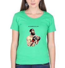 Load image into Gallery viewer, Khabib Nurmagomedov T-Shirt for Women-Flag Green-Ektarfa.online
