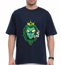 Load image into Gallery viewer, Weed Monster Oversized T-Shirt for Men-Navy Blue-Ektarfa.online
