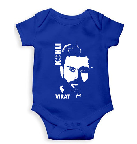 Virat Kohli Kids Romper For Baby Boy/Girl-Royal Blue-Ektarfa.online