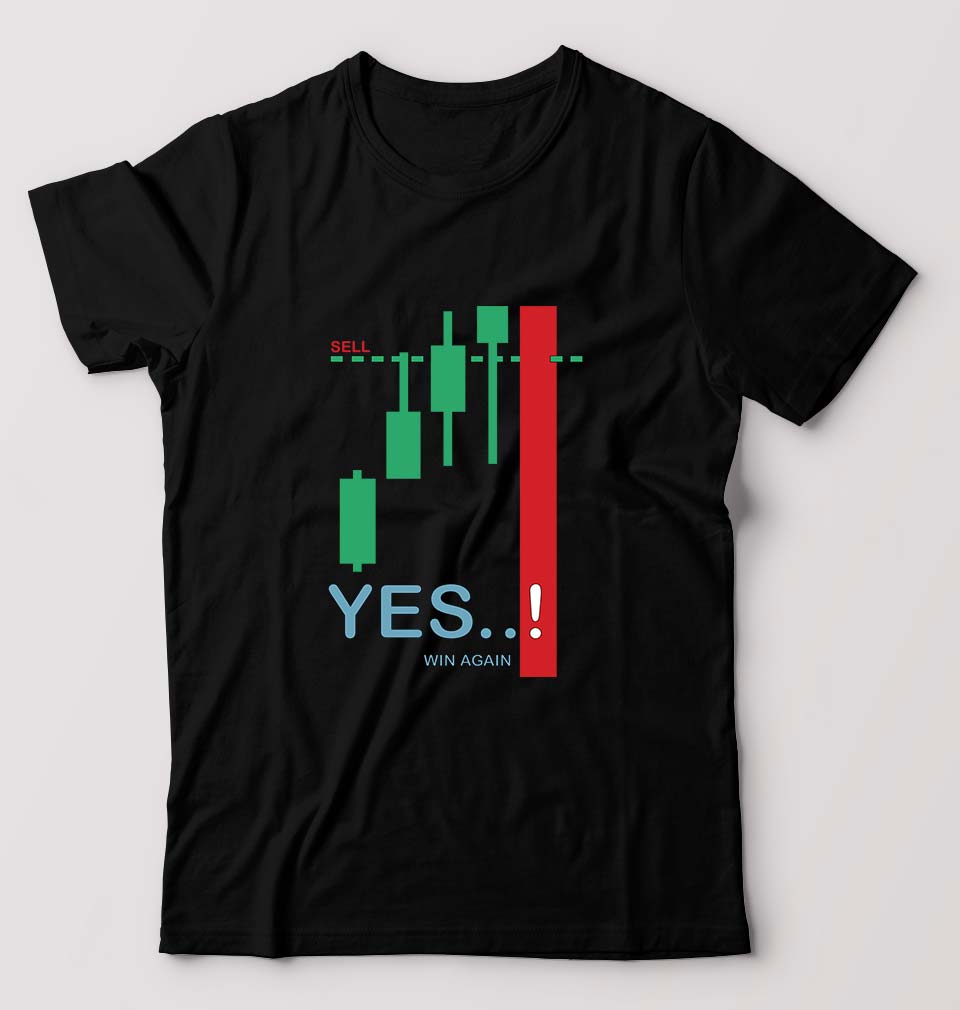 Share Market(Stock Market) T-Shirt for Men-S(38 Inches)-Black-Ektarfa.online