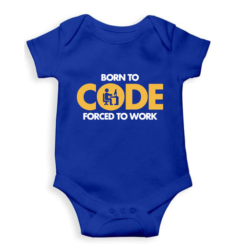 Coder Geek Kids Romper For Baby Boy/Girl-Royal Blue-Ektarfa.online