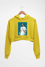 Load image into Gallery viewer, Novak Djokovic Tennis Crop HOODIE FOR WOMEN-Mustard Yellow-Ektarfa.online
