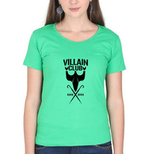 Load image into Gallery viewer, Villain Club T-Shirt for Women-Flag Green-Ektarfa.online
