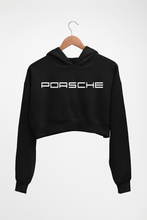 Load image into Gallery viewer, Porsche Crop HOODIE FOR WOMEN-Black-Ektarfa.online
