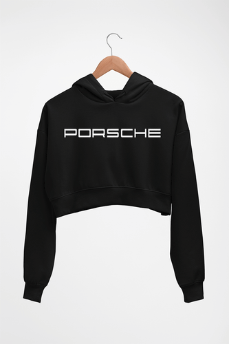 Porsche Crop HOODIE FOR WOMEN-Black-Ektarfa.online