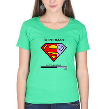 Load image into Gallery viewer, Superman Gym T-Shirt for Women-Flag Green-Ektarfa.online
