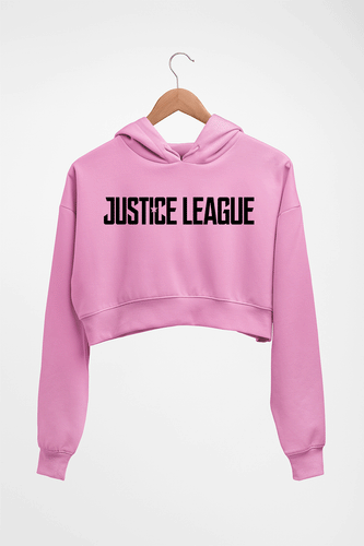 Justice League Crop HOODIE FOR WOMEN-Light Baby Pink-Ektarfa.online