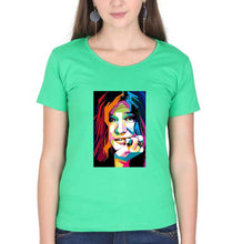 Load image into Gallery viewer, Janis Joplin T-Shirt for Women-Flag Green-Ektarfa.online
