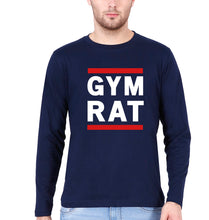 Load image into Gallery viewer, Gym Rat Full Sleeves T-Shirt for Men-Navy Blue-Ektarfa.online

