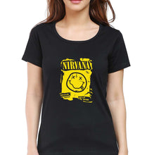 Load image into Gallery viewer, Nirvana T-Shirt for Women-Black-Ektarfa.online

