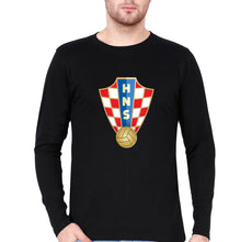 Load image into Gallery viewer, Croatia Football Full Sleeves T-Shirt for Men-Black-Ektarfa.online

