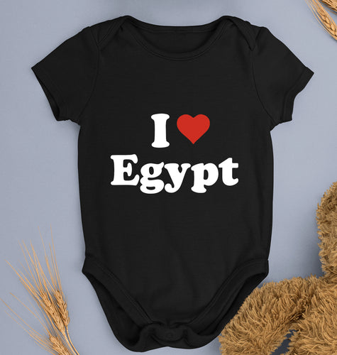 I Love Egypt Kids Romper For Baby Boy/Girl-0-5 Months(18 Inches)-Black-Ektarfa.online