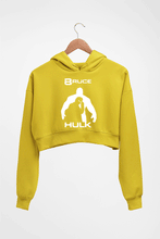 Load image into Gallery viewer, Hulk Superhero Crop HOODIE FOR WOMEN-Mustard yellow-Ektarfa.online
