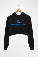 Load image into Gallery viewer, TCS Crop HOODIE FOR WOMEN-Black-Ektarfa.online
