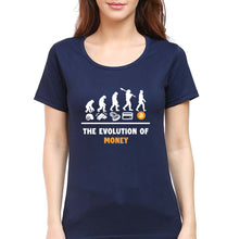 Load image into Gallery viewer, Bitcoin Crypto Money T-Shirt for Women-Navy Blue-Ektarfa.online
