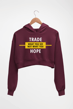 Load image into Gallery viewer, Share Market(Stock Market) Crop HOODIE FOR WOMEN-Maroon-Ektarfa.online
