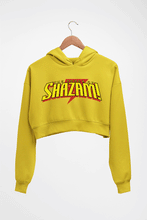 Load image into Gallery viewer, The Power of Shazam! Crop HOODIE FOR WOMEN-Mustard Yellow-Ektarfa.online
