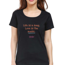 Load image into Gallery viewer, Love Music T-Shirt for Women-Black-Ektarfa.online
