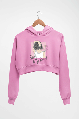 Stay Inspired Crop HOODIE FOR WOMEN-Light Baby Pink-Ektarfa.online