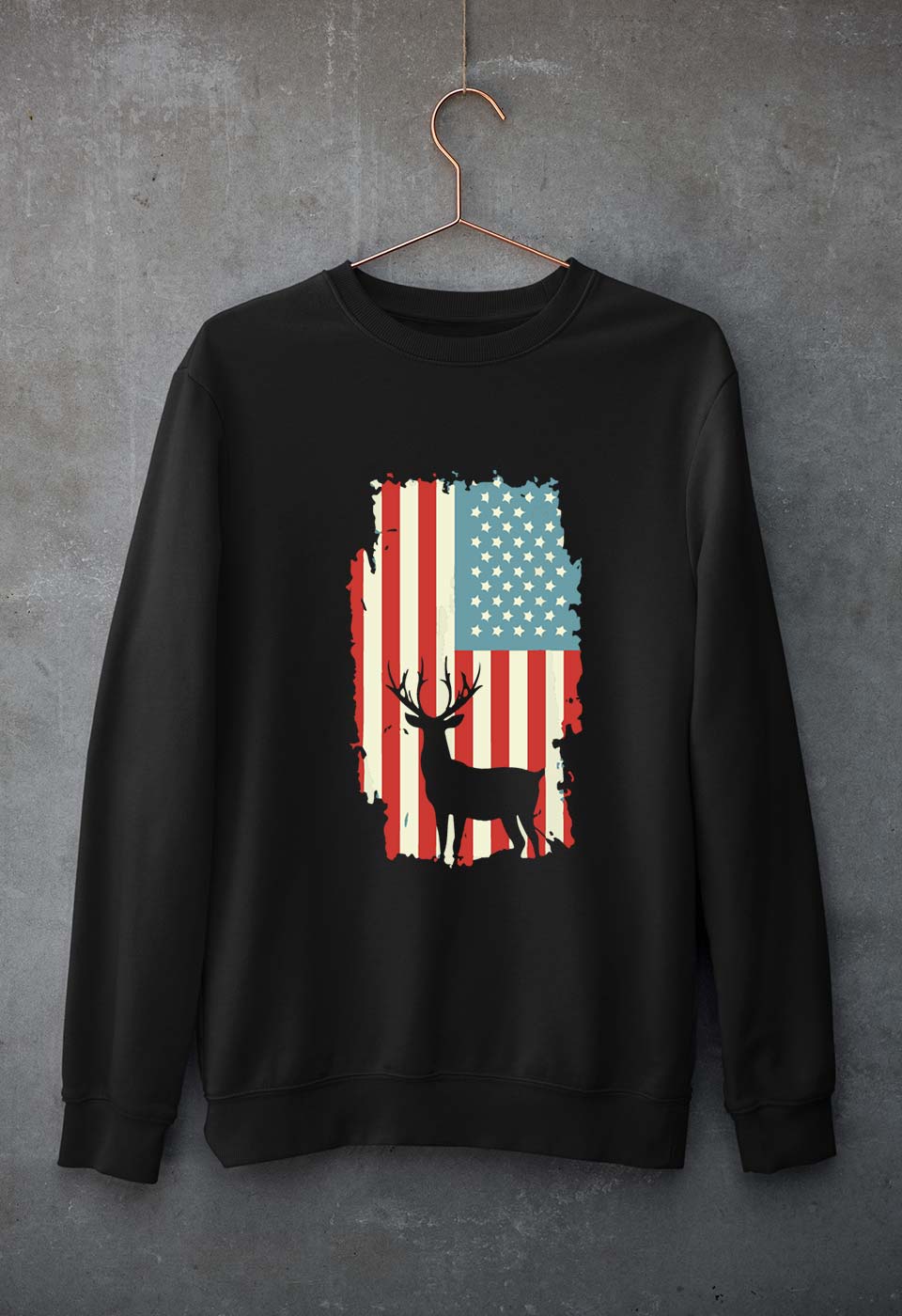 Deer Unisex Sweatshirt for Men/Women-Black-Ektarfa.online