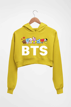 Load image into Gallery viewer, BTS Crop HOODIE FOR WOMEN-Mustard Yellow-Ektarfa.online
