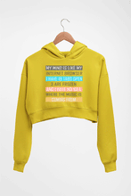 Load image into Gallery viewer, Internet Crop HOODIE FOR WOMEN-Mustard Yellow-Ektarfa.online
