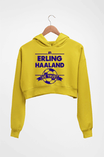 Load image into Gallery viewer, Erling Haaland Crop HOODIE FOR WOMEN-Mustard Yellow-Ektarfa.online
