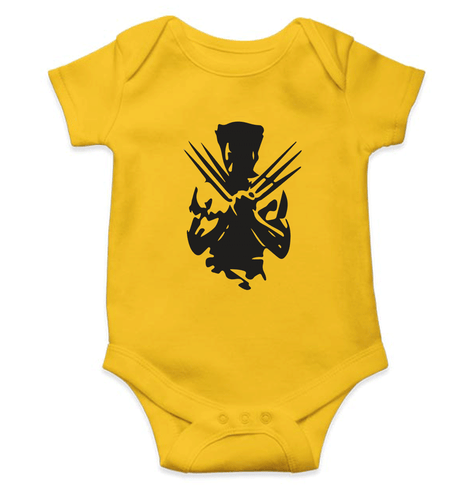 Wolverine Kids Romper For Baby Boy/Girl-0-5 Months(18 Inches)-Yellow-Ektarfa.online