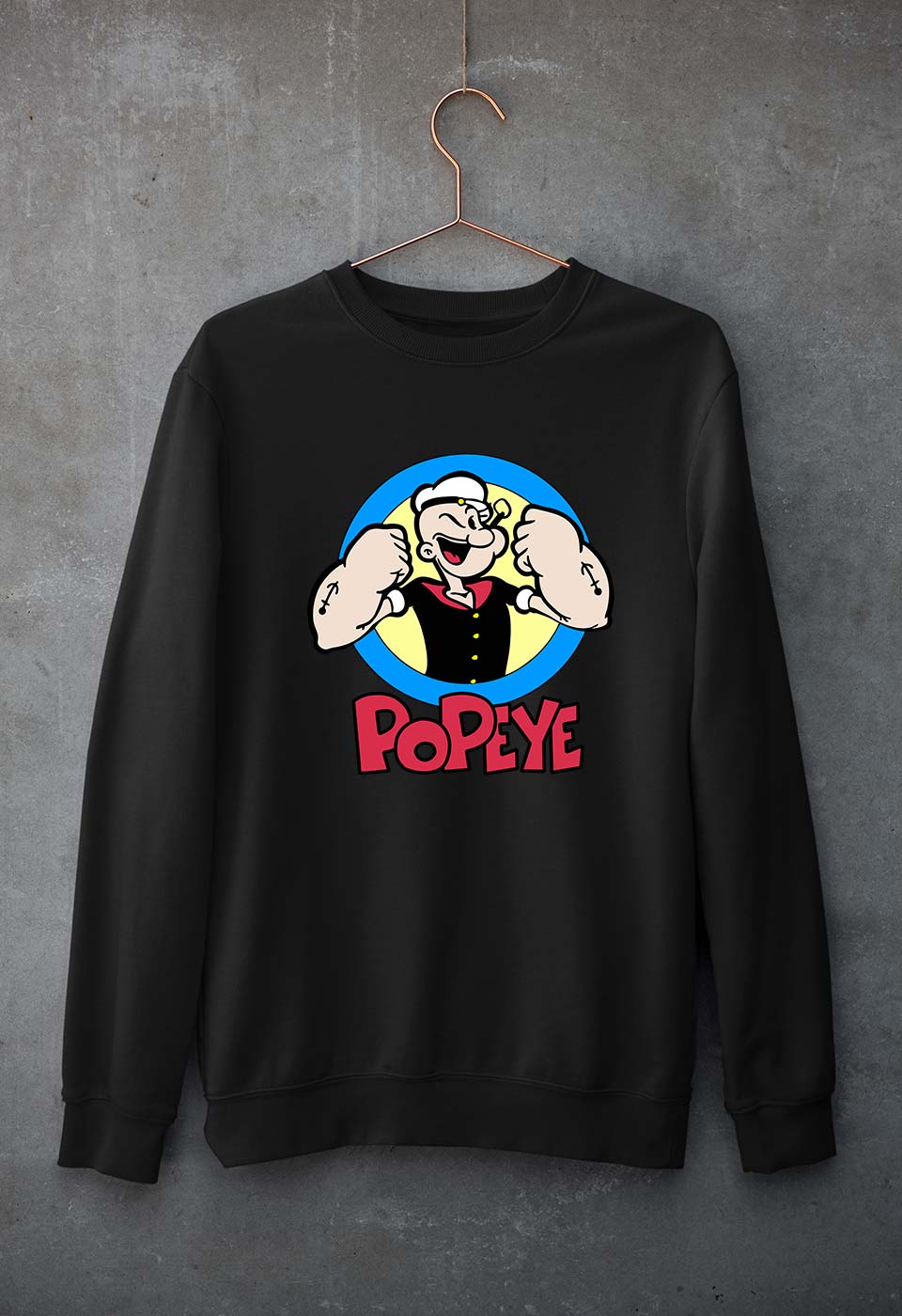 Popeye Unisex Sweatshirt for Men/Women-Black-Ektarfa.online