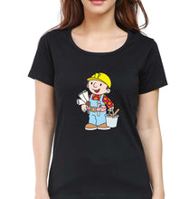 Load image into Gallery viewer, Bob the Builder T-Shirt for Women-Black-Ektarfa.online
