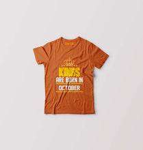 Load image into Gallery viewer, Kings Are Born In October Kids T-Shirt for Boy/Girl-Orange-Ektarfa.online
