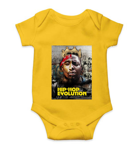 Hip-Hop Evolution Kids Romper For Baby Boy/Girl-0-5 Months(18 Inches)-Yellow-Ektarfa.online