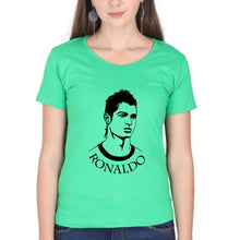 Load image into Gallery viewer, Cristiano Ronaldo CR7 T-Shirt for Women-Flag Green-Ektarfa.online
