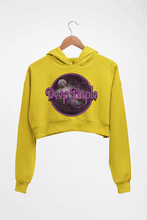 Load image into Gallery viewer, Deep Purple Crop HOODIE FOR WOMEN-Mustard Yellow-Ektarfa.online
