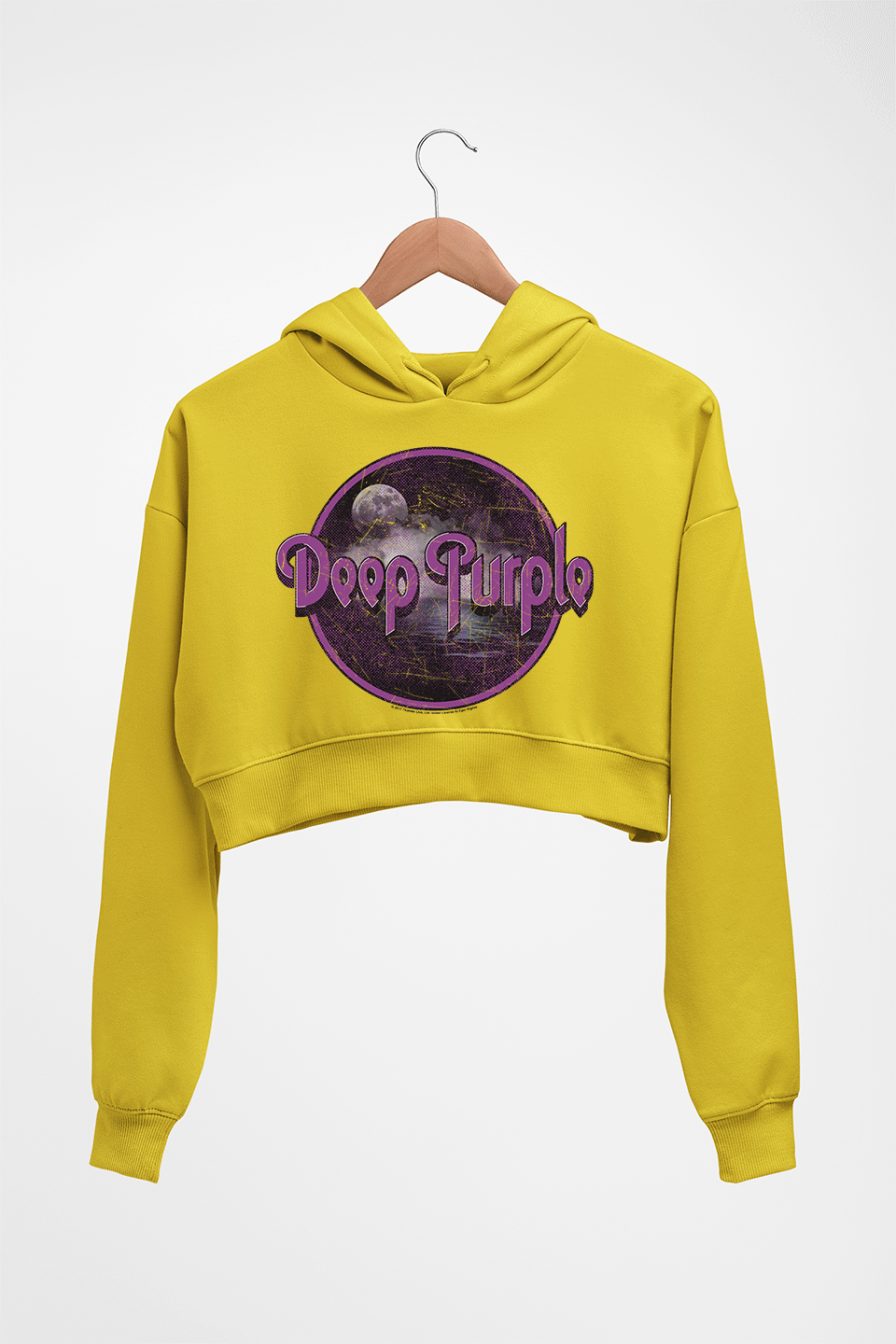 Deep Purple Crop HOODIE FOR WOMEN-Mustard Yellow-Ektarfa.online