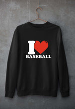 Load image into Gallery viewer, I Love Baseball Unisex Sweatshirt for Men/Women-Black-Ektarfa.online
