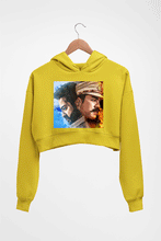 Load image into Gallery viewer, RRR Crop HOODIE FOR WOMEN-Mustard Yellow-Ektarfa.online

