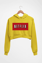 Load image into Gallery viewer, Netflix Crop HOODIE FOR WOMEN-Mustard Yellow-Ektarfa.online
